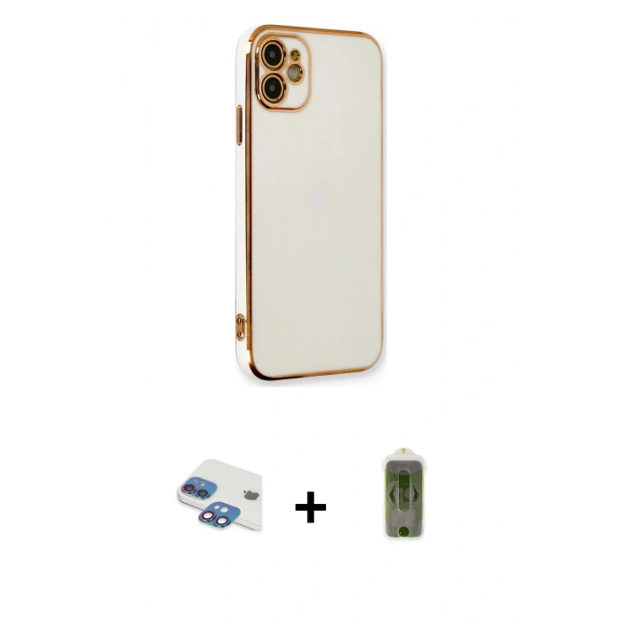 MARSİLYAN™- iPhone 11 Kılıf Yankı Serisi - Siyah Joko Magic 5D Hayalet Cam + Pers Alüminyum Kamera Lens - GI