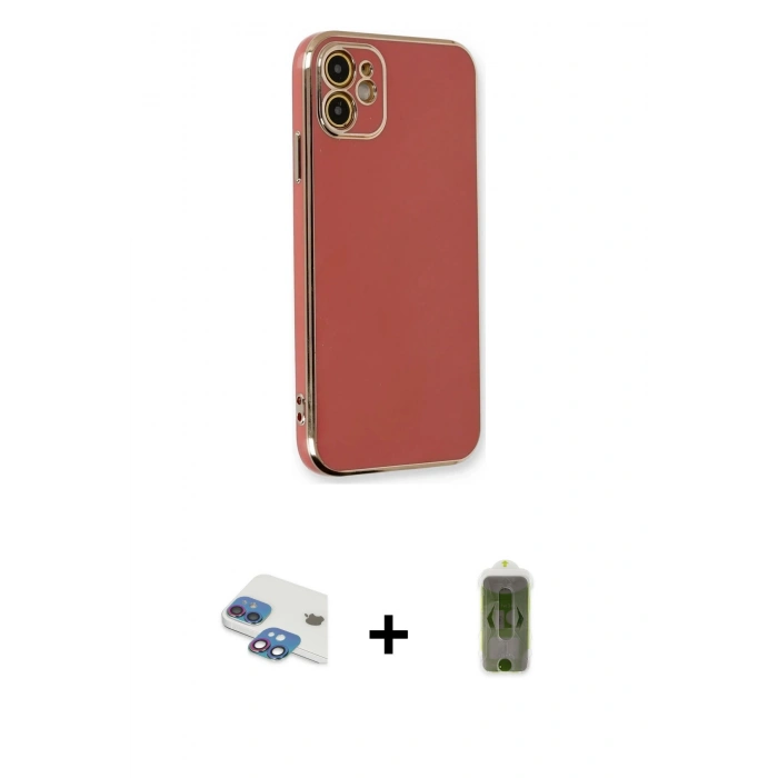 MARSİLYAN™- iPhone 11 Kılıf Yankı Serisi - Siyah Joko Magic 5D Hayalet Cam + Pers Alüminyum Kamera Lens - GI