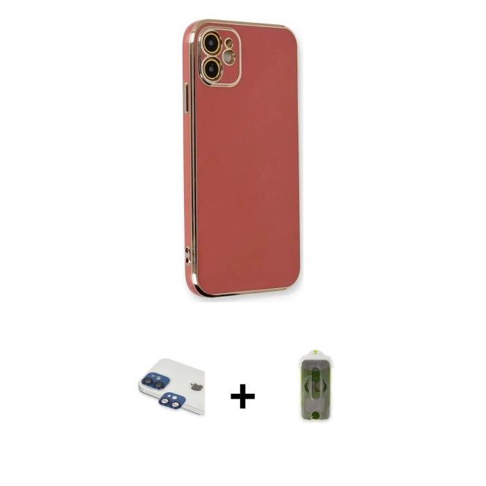 MARSİLYAN™- iPhone 11 Kılıf Yankı Serisi - Siyah Joko Magic 5D Hayalet Cam + Pers Alüminyum Kamera Lens - LT