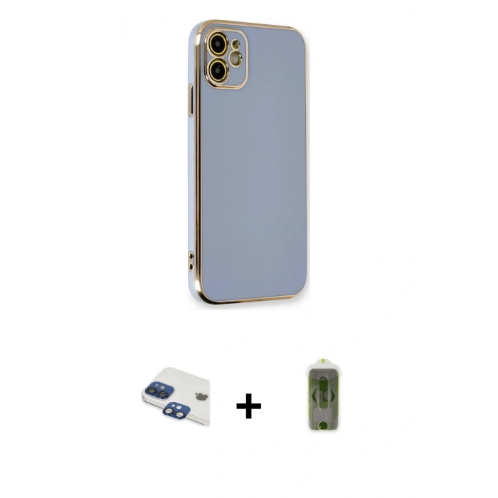 MARSİLYAN™- iPhone 11 Kılıf Yankı Serisi - Siyah Joko Magic 5D Hayalet Cam + Pers Alüminyum Kamera Lens - LT