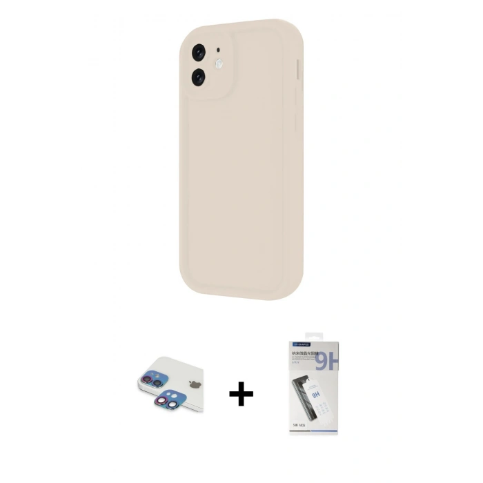 MARSİLYAN™- iPhone 11 Kılıf Yankı Yansıma Özel Seri - Şeffaf Uv Polymer Nano Ekran Koruyucu + Pers Alüminyum Kamera Lens - GI