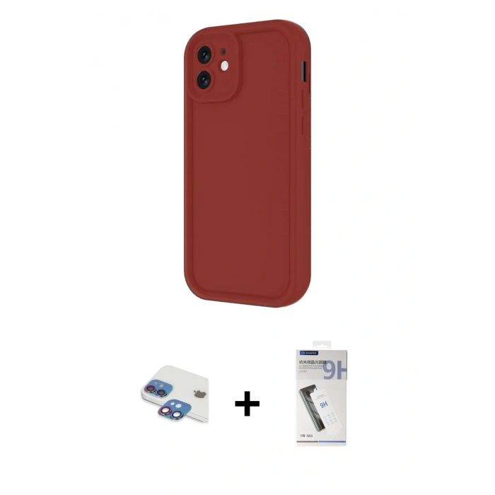 MARSİLYAN™- iPhone 11 Kılıf Yankı Yansıma Özel Seri - Şeffaf Uv Polymer Nano Ekran Koruyucu + Pers Alüminyum Kamera Lens - GI