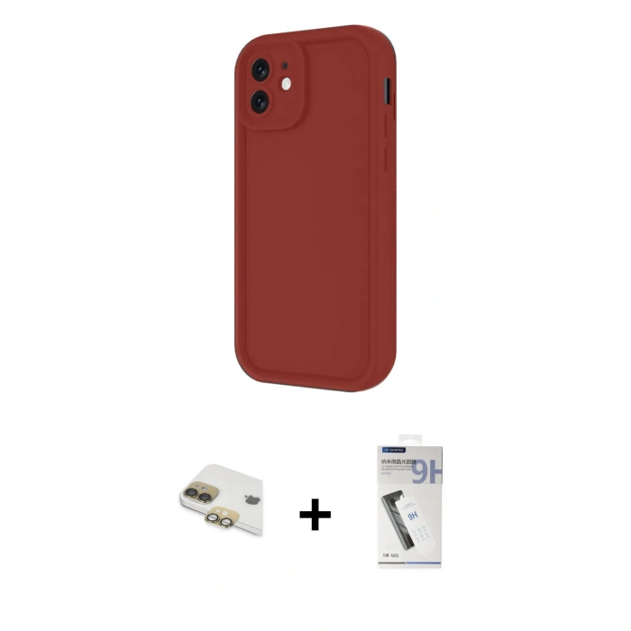 MARSİLYAN™- iPhone 11 Kılıf Yankı Yansıma Özel Seri - Şeffaf Uv Polymer Nano Ekran Koruyucu + Pers Alüminyum Kamera Lens - GD