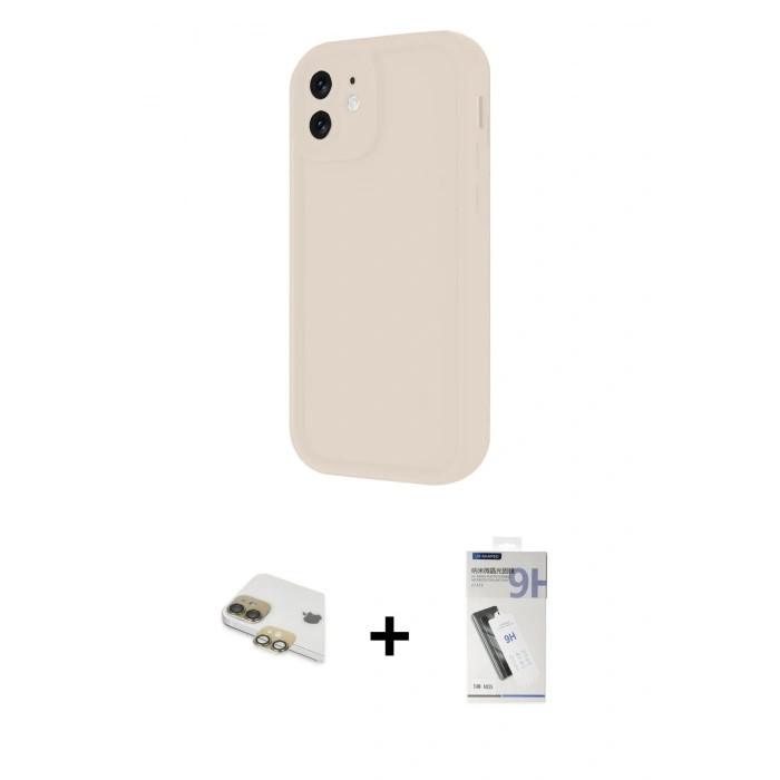 MARSİLYAN™- iPhone 11 Kılıf Yankı Yansıma Özel Seri - Şeffaf Uv Polymer Nano Ekran Koruyucu + Pers Alüminyum Kamera Lens - GD