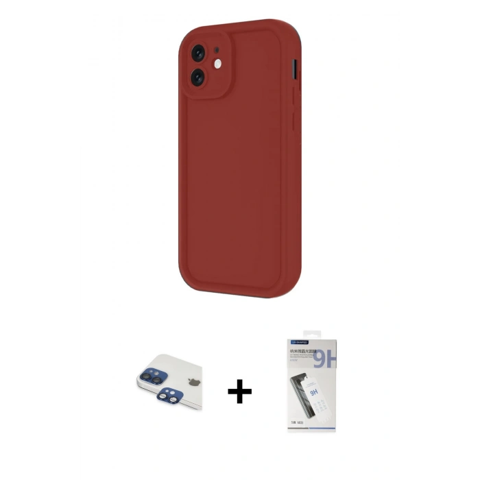 MARSİLYAN™- iPhone 11 Kılıf Yankı Yansıma Özel Seri - Şeffaf Uv Polymer Nano Ekran Koruyucu + Pers Alüminyum Kamera Lens - LT