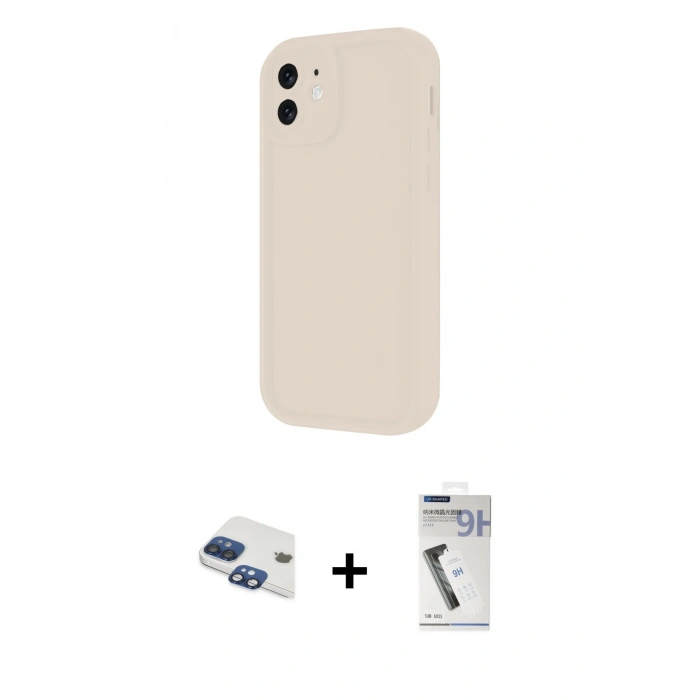 MARSİLYAN™- iPhone 11 Kılıf Yankı Yansıma Özel Seri - Şeffaf Uv Polymer Nano Ekran Koruyucu + Pers Alüminyum Kamera Lens - LT