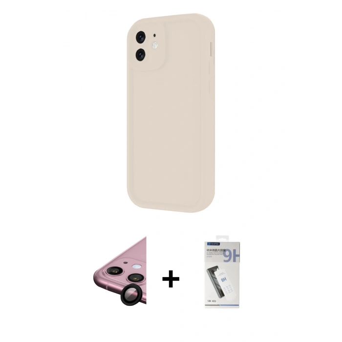 MARSİLYAN™- iPhone 11 Kılıf Yankı Yansıma Özel Seri - Şeffaf Uv Polymer Nano Ekran Koruyucu + Raze Metal Kamera Lens - SH