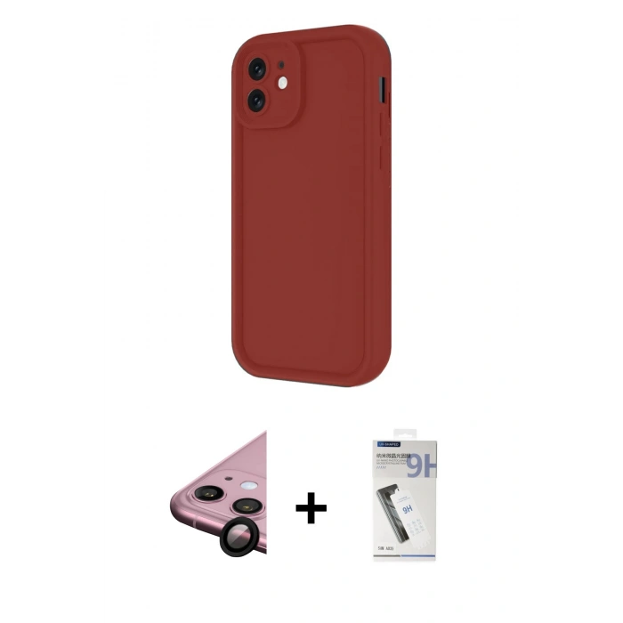 MARSİLYAN™- iPhone 11 Kılıf Yankı Yansıma Özel Seri - Şeffaf Uv Polymer Nano Ekran Koruyucu + Raze Metal Kamera Lens - SH