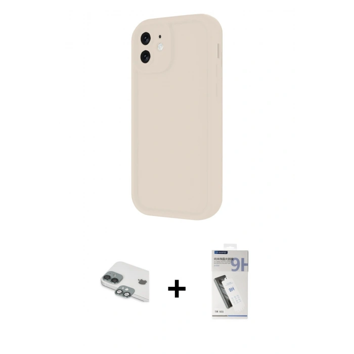 MARSİLYAN™- iPhone 11 Kılıf Yankı Yansıma Özel Seri - Şeffaf Uv Polymer Nano Ekran Koruyucu + Pers Alüminyum Kamera Lens - YL