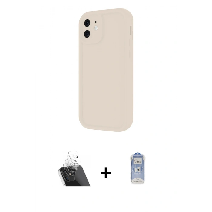 MARSİLYAN™- iPhone 11 Kılıf Yankı Yansıma Özel Seri - Siyah Joko Magic 5D Cam + Kamera Lens Koruma Cam - SF