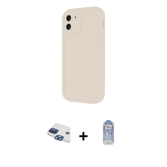 MARSİLYAN™- iPhone 11 Kılıf Yankı Yansıma Özel Seri - Siyah Joko Magic 5D Cam + Pers Alüminyum Kamera Lens - LT