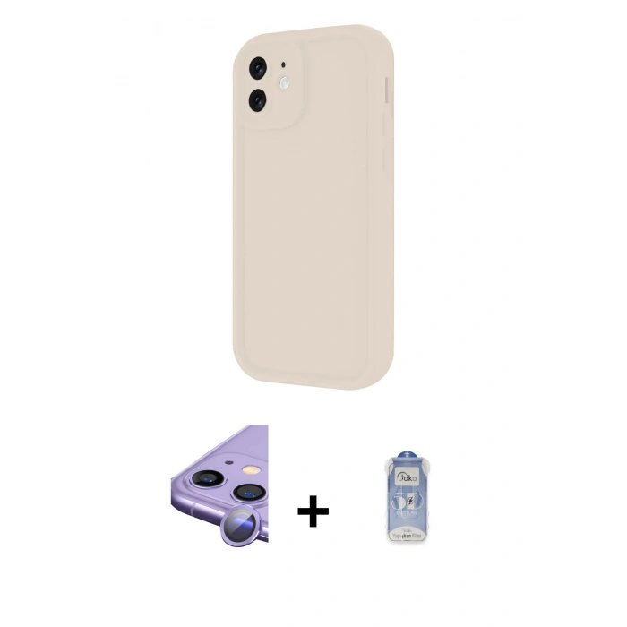 MARSİLYAN™- iPhone 11 Kılıf Yankı Yansıma Özel Seri - Siyah Joko Magic 5D Cam + Raze Metal Kamera Lens - MR