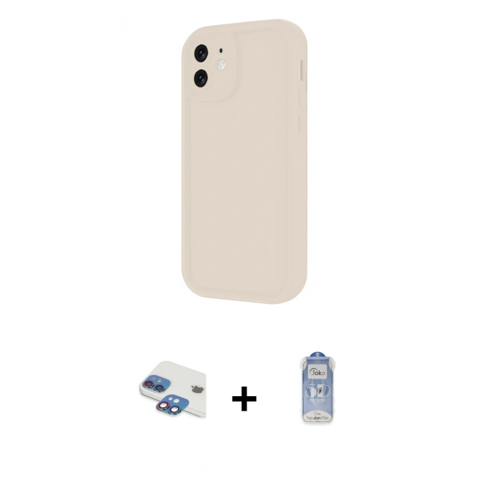 MARSİLYAN™- iPhone 11 Kılıf Yankı Yansıma Özel Seri - Siyah Joko Magic 5D Cam + Pers Alüminyum Kamera Lens - GI