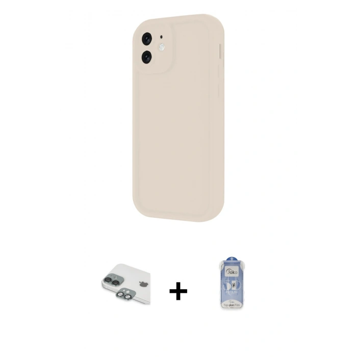 MARSİLYAN™- iPhone 11 Kılıf Yankı Yansıma Özel Seri - Siyah Joko Magic 5D Cam + Pers Alüminyum Kamera Lens - YL