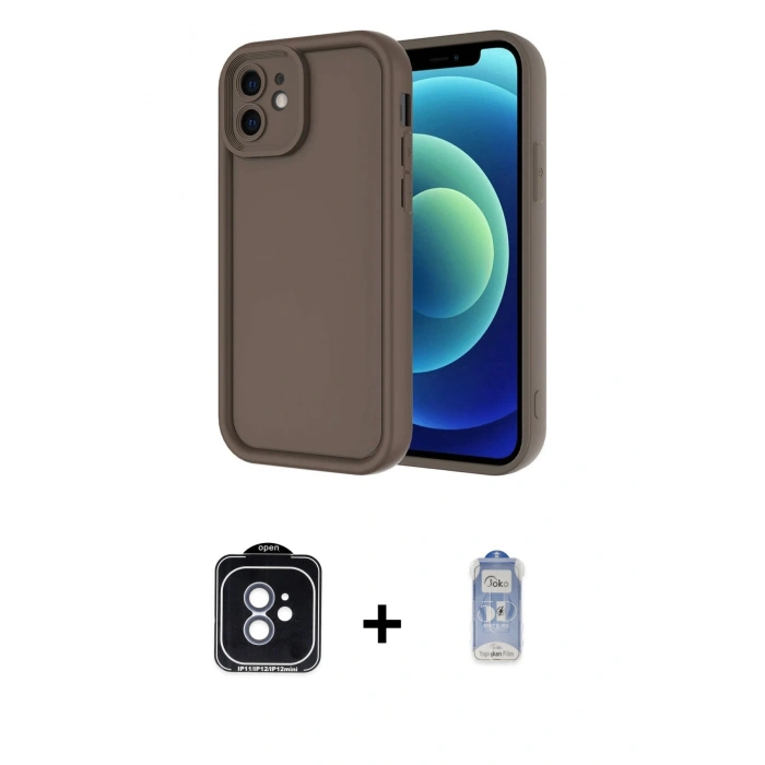 MARSİLYAN™- iPhone 11 Kılıf Yankı Yansıma Özel Seri - Siyah Joko Magic 5D Cam + PVD Metal Kamera Lens - MI
