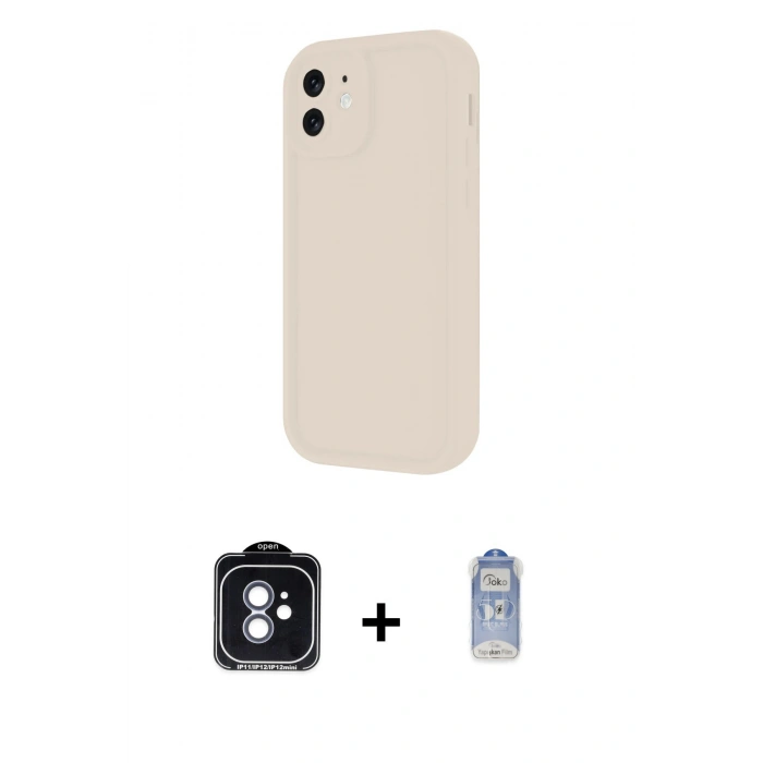 MARSİLYAN™- iPhone 11 Kılıf Yankı Yansıma Özel Seri - Siyah Joko Magic 5D Cam + PVD Metal Kamera Lens - MI
