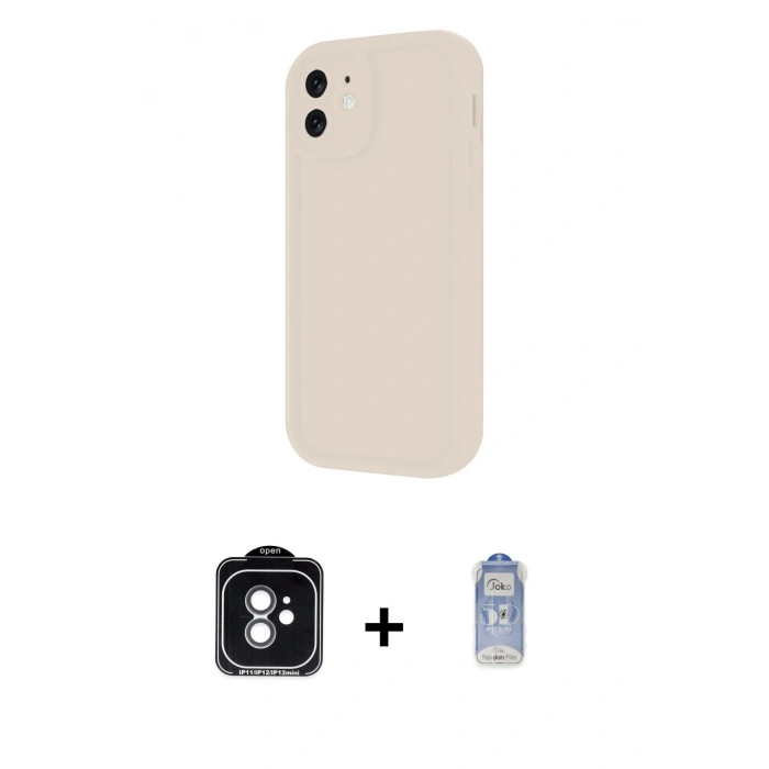 MARSİLYAN™- iPhone 11 Kılıf Yankı Yansıma Özel Seri - Siyah Joko Magic 5D Cam + PVD Metal Kamera Lens - YL