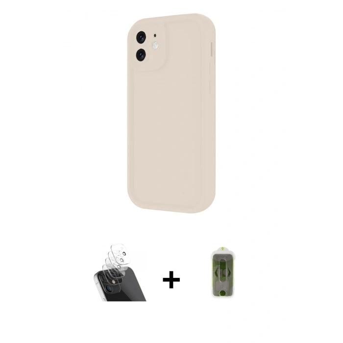MARSİLYAN™- iPhone 11 Kılıf Yankı Yansıma Özel Seri - Siyah Joko Magic 5D Hayalet Cam + Kamera Lens Koruma Cam - SF