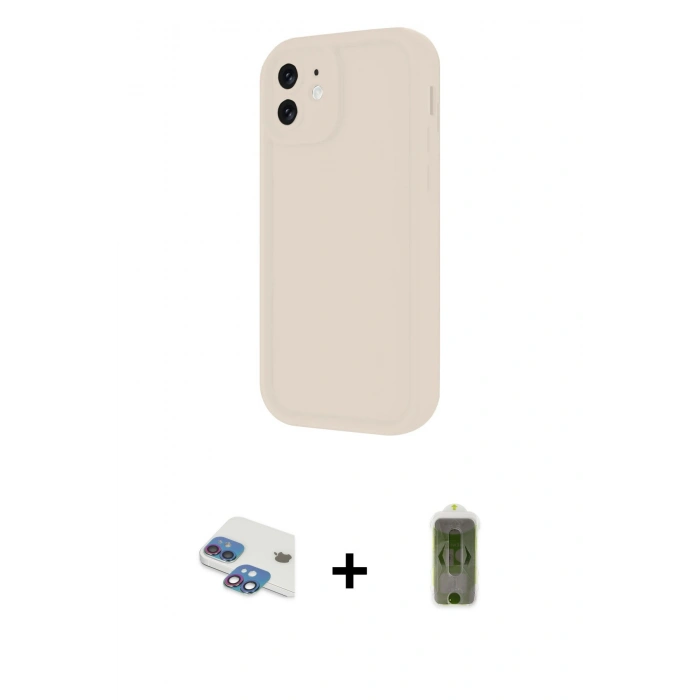 MARSİLYAN™- iPhone 11 Kılıf Yankı Yansıma Özel Seri - Siyah Joko Magic 5D Hayalet Cam + Pers Alüminyum Kamera Lens - GI