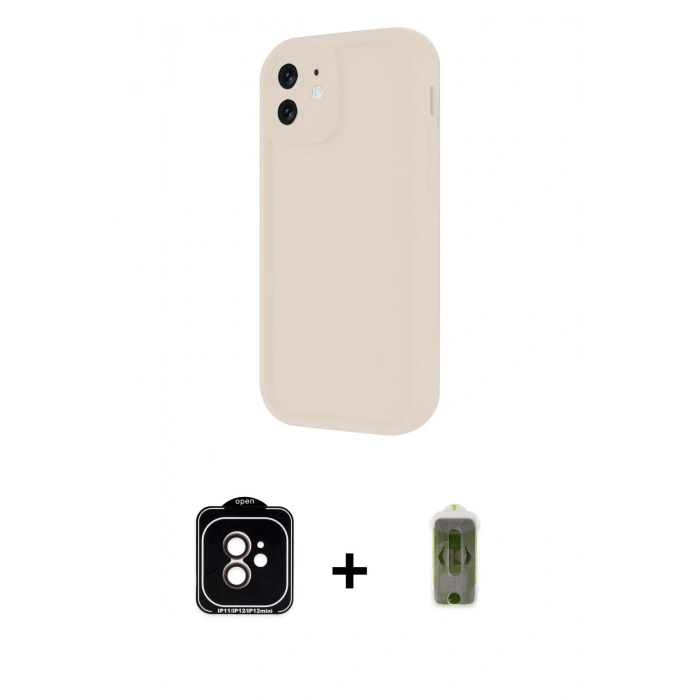 MARSİLYAN™- iPhone 11 Kılıf Yankı Yansıma Özel Seri - Siyah Joko Magic 5D Hayalet Cam + PVD Metal Kamera Lens - TU