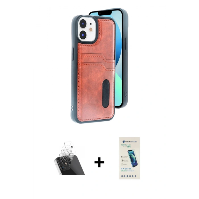 MARSİLYAN™- iPhone 11 Kılıf Yörünge Işık Serisi - Şeffaf Pasifik Cam Ekran Koruyucu + Kamera Lens Koruma Cam - SF
