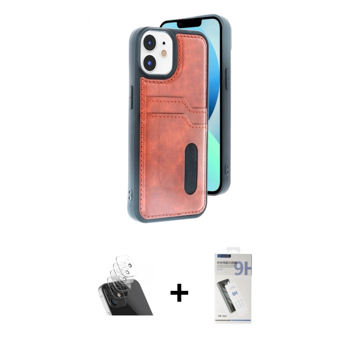 MARSİLYAN™- iPhone 11 Kılıf Yörünge Işık Serisi - Şeffaf Uv Polymer Nano Ekran Koruyucu + Kamera Lens Koruma Cam - SF