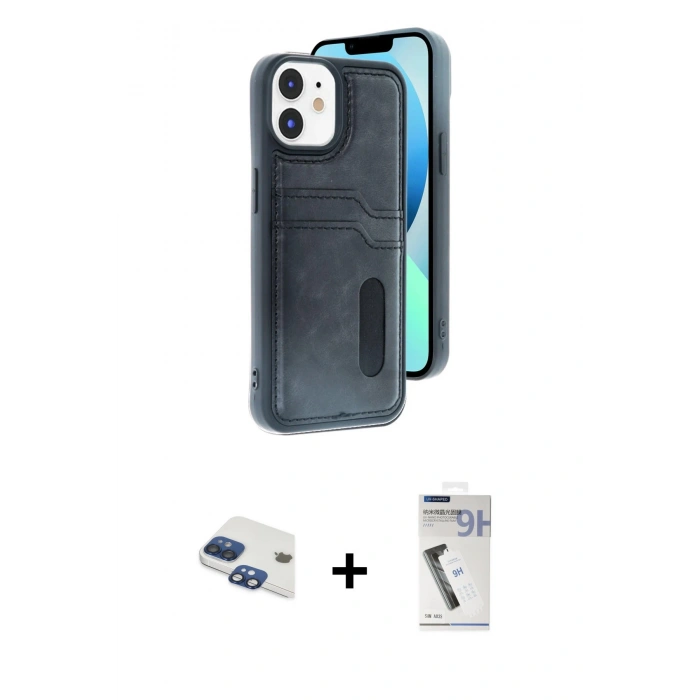 MARSİLYAN™- iPhone 11 Kılıf Yörünge Işık Serisi - Şeffaf Uv Polymer Nano Ekran Koruyucu + Pers Alüminyum Kamera Lens - LT