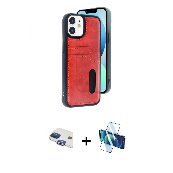 MARSİLYAN™- iPhone 11 Kılıf Yörünge Işık Serisi - Siyah 3D Antistatik Seramik Nano Ekran Koruyucu + Pers Alüminyum Kamera Lens - LT