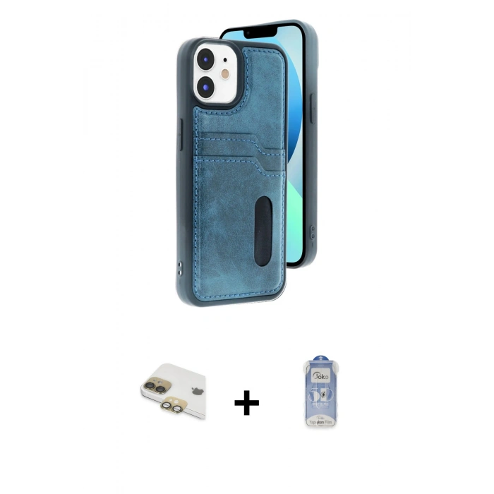 MARSİLYAN™- iPhone 11 Kılıf Yörünge Işık Serisi - Siyah Joko Magic 5D Cam + Pers Alüminyum Kamera Lens - GD