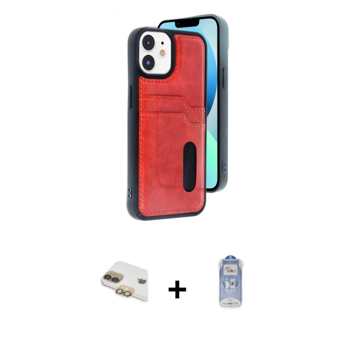 MARSİLYAN™- iPhone 11 Kılıf Yörünge Işık Serisi - Siyah Joko Magic 5D Cam + Pers Alüminyum Kamera Lens - GD