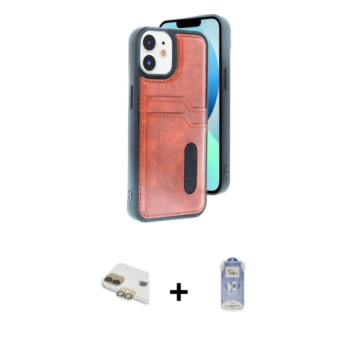 MARSİLYAN™- iPhone 11 Kılıf Yörünge Işık Serisi - Siyah Joko Magic 5D Cam + Pers Alüminyum Kamera Lens - GD