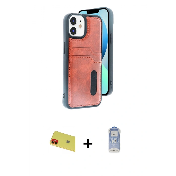 MARSİLYAN™- iPhone 11 Kılıf Yörünge Işık Serisi - Siyah Joko Magic 5D Cam + Rainbow Kamera Lens Koruma Cam - KI