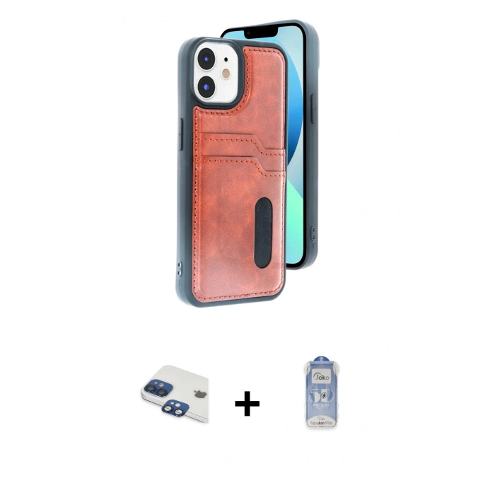 MARSİLYAN™- iPhone 11 Kılıf Yörünge Işık Serisi - Siyah Joko Magic 5D Cam + Pers Alüminyum Kamera Lens - LT