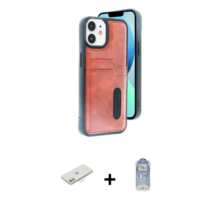 MARSİLYAN™- iPhone 11 Kılıf Yörünge Işık Serisi - Siyah Joko Magic 5D Cam + Renkli Kamera Lens Koruma Cam - YL