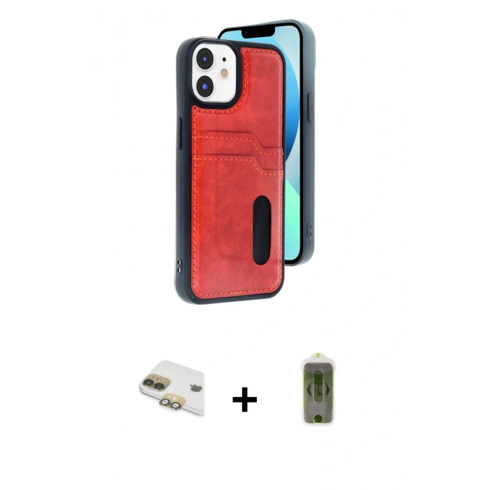 MARSİLYAN™- iPhone 11 Kılıf Yörünge Işık Serisi - Siyah Joko Magic 5D Hayalet Cam + Pers Alüminyum Kamera Lens - GD