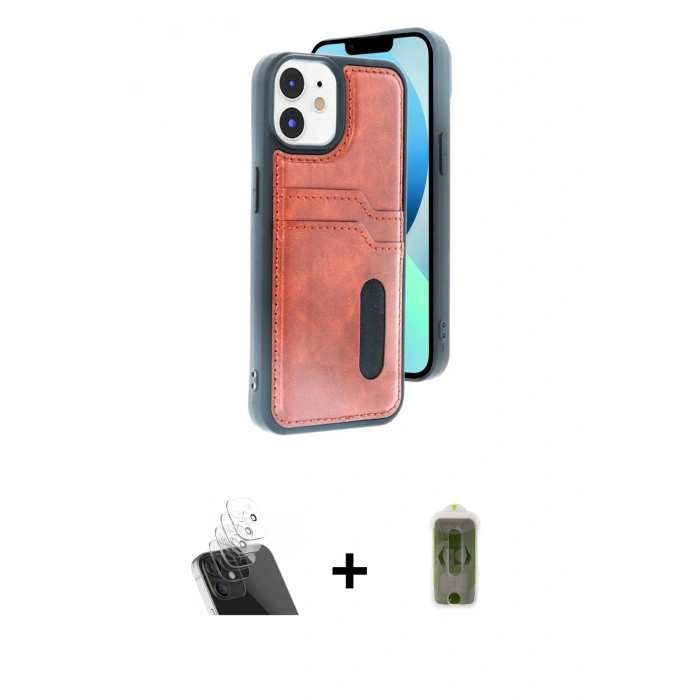MARSİLYAN™- iPhone 11 Kılıf Yörünge Işık Serisi - Siyah Joko Magic 5D Hayalet Cam + Şeffaf Kamera Lens Koruma Cam