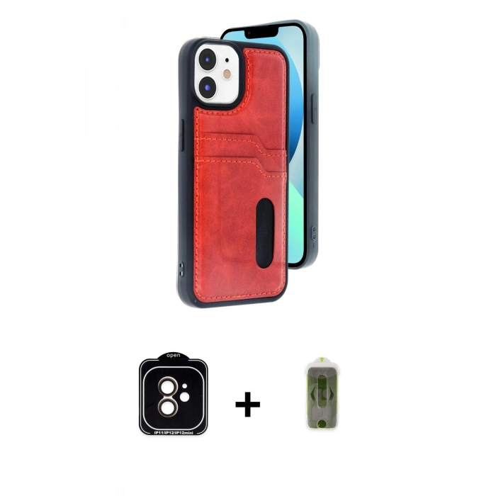 MARSİLYAN™- iPhone 11 Kılıf Yörünge Işık Serisi - Siyah Joko Magic 5D Hayalet Cam + PVD Metal Kamera Lens - TU