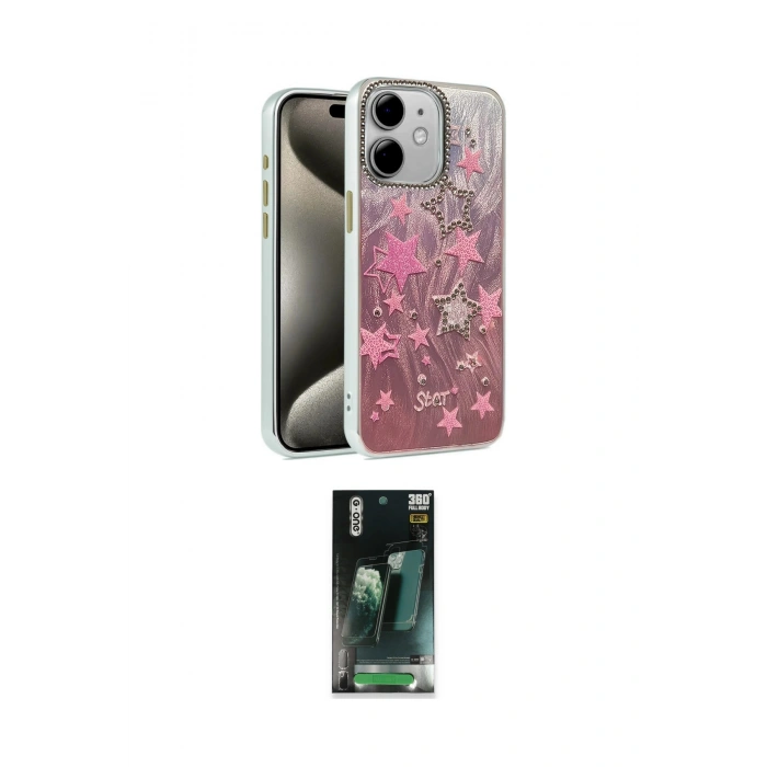MARSİLYAN™- iPhone 11 Kılıf Zirve Modern Prime - Şeffaf 360 Full Body Arka Koruyucu