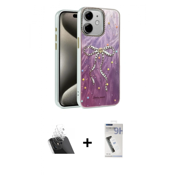 MARSİLYAN™- iPhone 11 Kılıf Zirve Modern Prime - Şeffaf Uv Polymer Nano Ekran Koruyucu + Kamera Lens Koruma Cam - SF