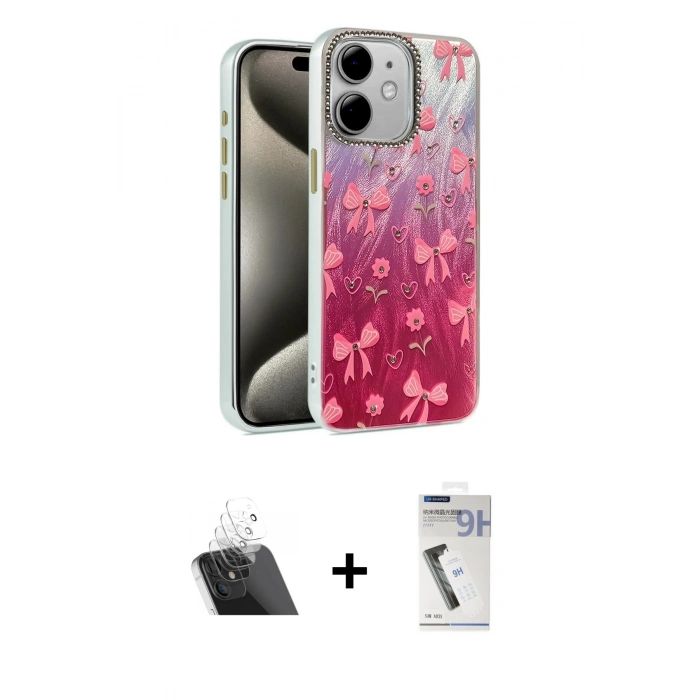 MARSİLYAN™- iPhone 11 Kılıf Zirve Modern Prime - Şeffaf Uv Polymer Nano Ekran Koruyucu + Kamera Lens Koruma Cam - SF