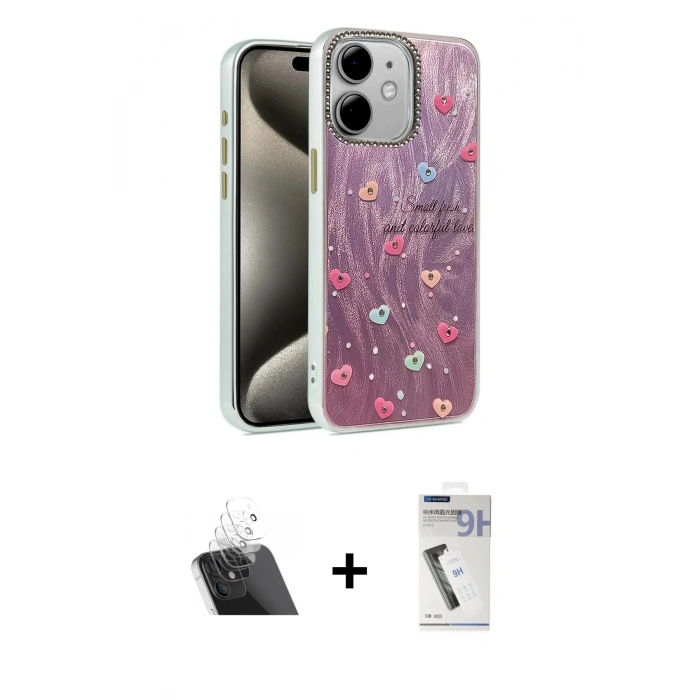 MARSİLYAN™- iPhone 11 Kılıf Zirve Modern Prime - Şeffaf Uv Polymer Nano Ekran Koruyucu + Kamera Lens Koruma Cam - SF