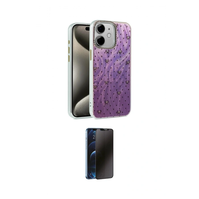 MARSİLYAN™- iPhone 11 Kılıf Zirve Modern Prime - Siyah 3D Antistatik Hayalet Cam Ekran Koruyucu