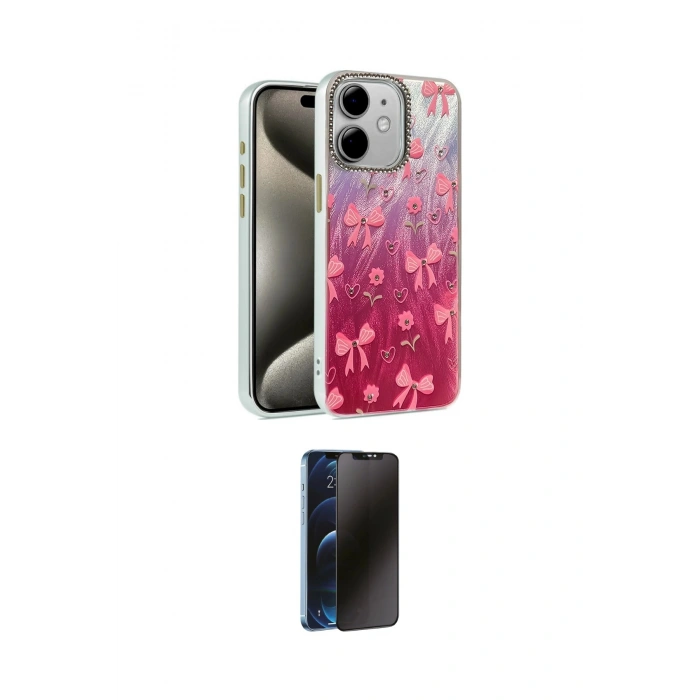 MARSİLYAN™- iPhone 11 Kılıf Zirve Modern Prime - Siyah 3D Antistatik Hayalet Cam Ekran Koruyucu