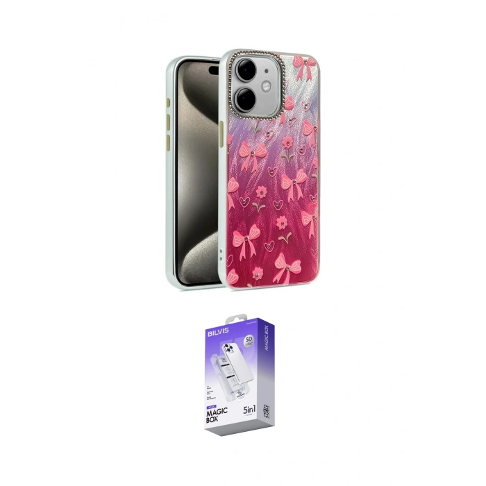 MARSİLYAN™- iPhone 11 Kılıf Zirve Modern Prime - Siyah Bilvis 5in1 3D Magic Cam Ekran Koruyucu