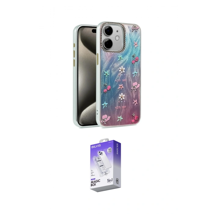 MARSİLYAN™- iPhone 11 Kılıf Zirve Modern Prime - Siyah Bilvis 5in1 3D Magic Cam Ekran Koruyucu