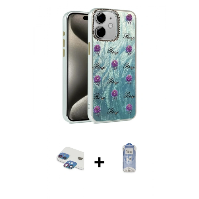 MARSİLYAN™- iPhone 11 Kılıf Zirve Modern Prime - Siyah Joko Magic 5D Cam + Pers Alüminyum Kamera Lens - GI