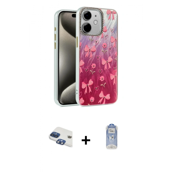 MARSİLYAN™- iPhone 11 Kılıf Zirve Modern Prime - Siyah Joko Magic 5D Cam + Pers Alüminyum Kamera Lens - LT