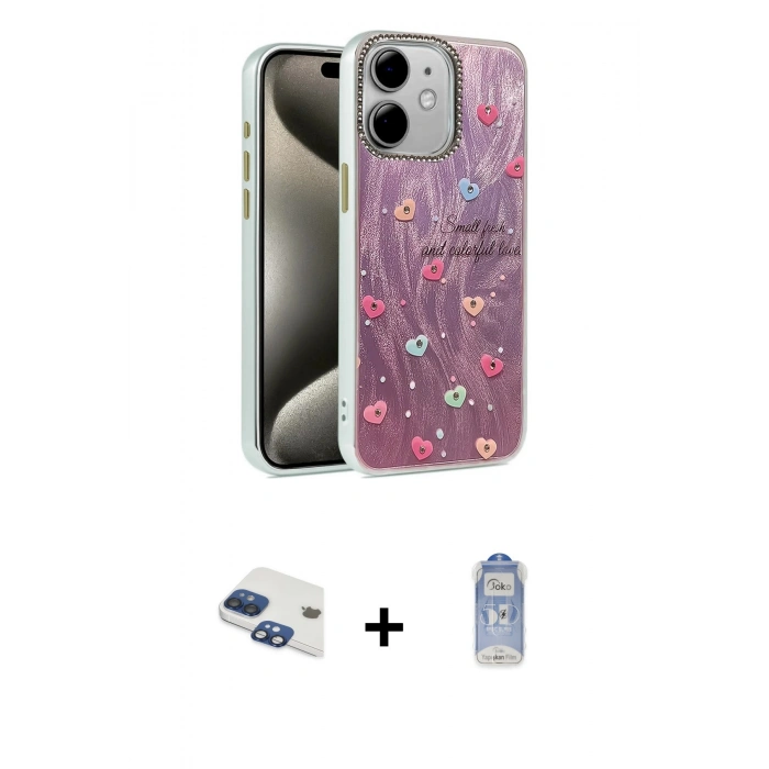 MARSİLYAN™- iPhone 11 Kılıf Zirve Modern Prime - Siyah Joko Magic 5D Cam + Pers Alüminyum Kamera Lens - LT