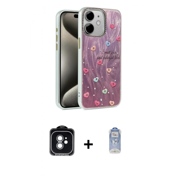 MARSİLYAN™- iPhone 11 Kılıf Zirve Modern Prime - Siyah Joko Magic 5D Cam + PVD Metal Kamera Lens - YL