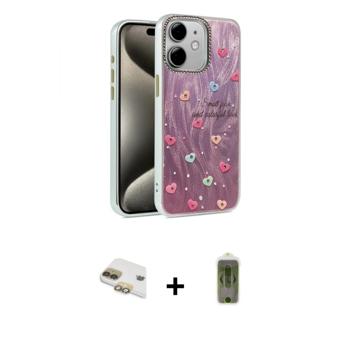 MARSİLYAN™- iPhone 11 Kılıf Zirve Modern Prime - Siyah Joko Magic 5D Hayalet Cam + Pers Alüminyum Kamera Lens - GD